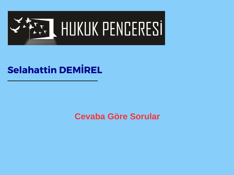 Cevaba Göre Sorular